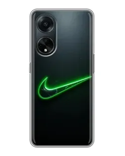 Чохол для OPPO A98 з картинкою «Неоновий контур Nike»