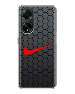 Чохол для OPPO A98 з картинкою «Nike — карбонова сітка»