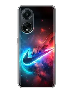 Чохол для OPPO A98 з картинкою «Вогняний логотип Nike»