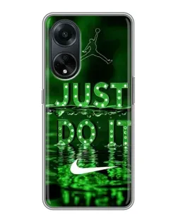 Чохол для OPPO A98 з картинкою «Зелений неоновий Nike»