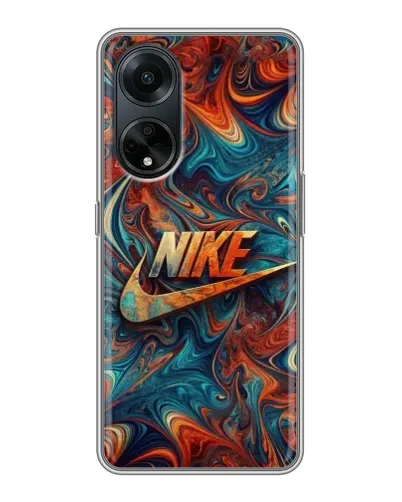 Чохол для OPPO A98 з картинкою «Nike в абстракції»
