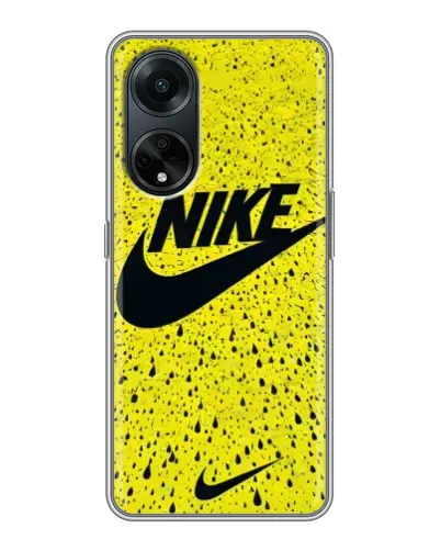 Чохол для OPPO A98 з картинкою «Жовтий текстурний Nike»
