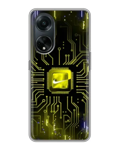 Чохол для OPPO A98 з картинкою «Nike — золота іскра»