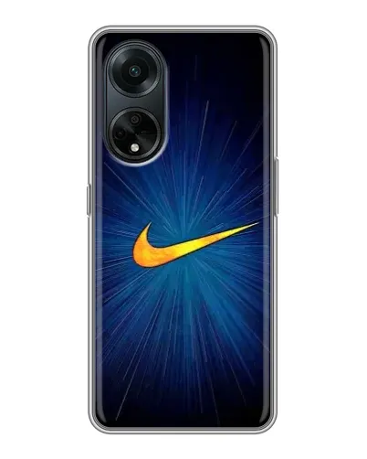 Чехол для OPPO A98 с картинкой «Синий пульс Nike» Чехол для OPPO A98 с картинкой «Синий пульс Nike»
