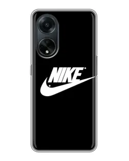Чехол для OPPO A98 с картинкой «Мазки краски Nike»