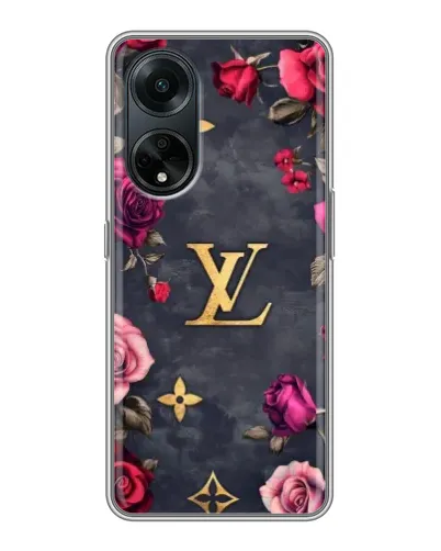 Чохол для OPPO A98 з картинкою «Квітковий Louis Vuitton»