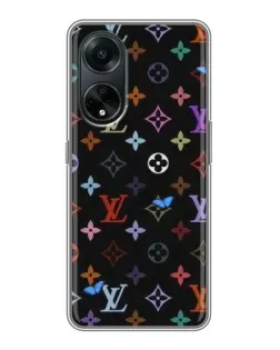 Чохол для OPPO A98 з картинкою «Кольорова монограма LV»