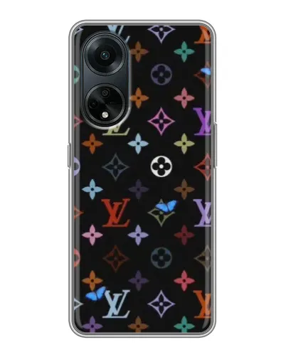 Чохол для OPPO A98 з картинкою «Кольорова монограма LV»