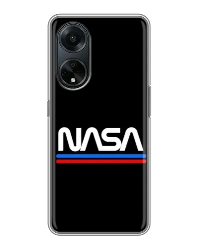 Чехол для OPPO A98 с картинкой «NASA — классика Red Blue»