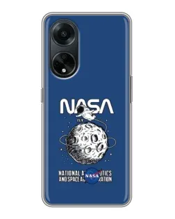 Чехол для OPPO A98 с картинкой «NASA — лунная миссия» Чехол для OPPO A98 с картинкой «NASA — лунная миссия»