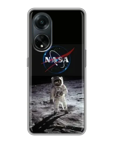 Чехол для OPPO A98 с картинкой «Астронавт на Луне»