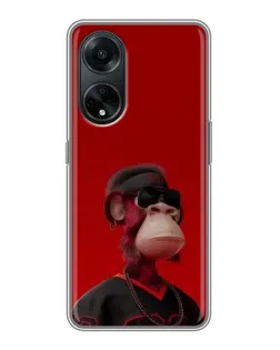 Чохол для OPPO A98 з картинкою «Bored Ape в червоному»