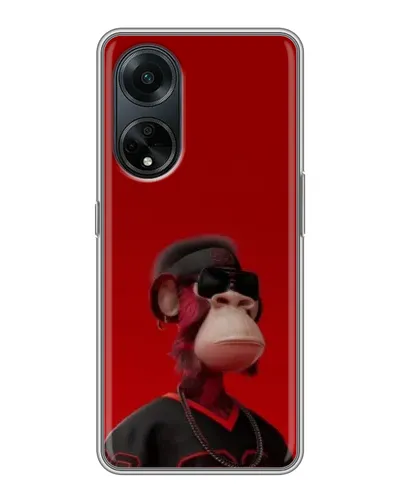 Чохол для OPPO A98 з картинкою «Bored Ape в червоному»
