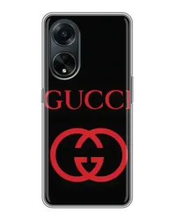 Чохол для OPPO A98 з картинкою «Gucci — червоний логотип»
