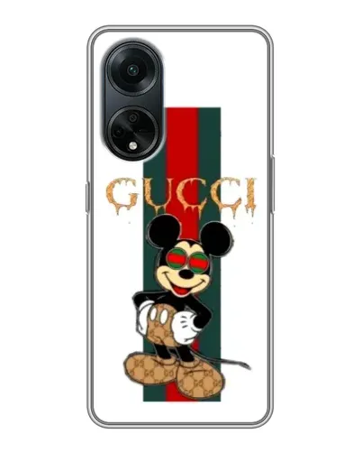 Чохол для OPPO A98 з картинкою «Міккі Маус Gucci — смуги»