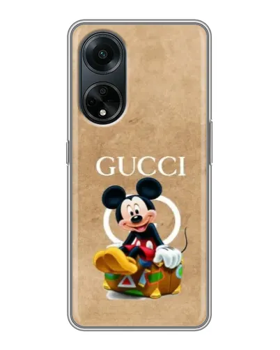 Чохол для OPPO A98 з картинкою «Міккі Маус Gucci — крафт»