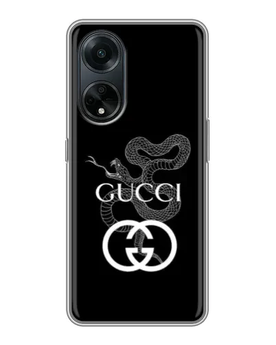 Чохол для OPPO A98 з картинкою «Gucci — срібна змія»