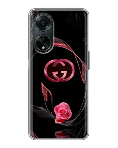 Чохол для OPPO A98 з картинкою «Gucci — неонова троянда»