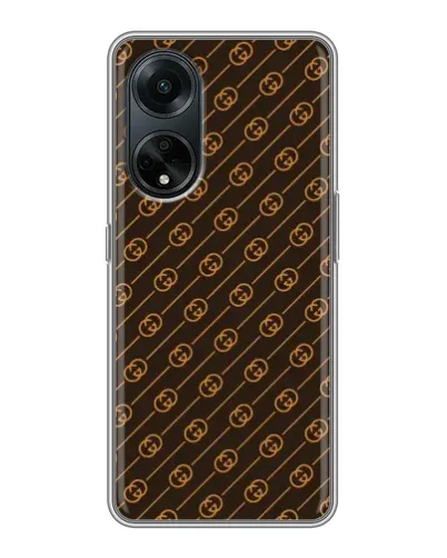 Чохол для OPPO A98 з картинкою «Gucci — золоті діагоналі»