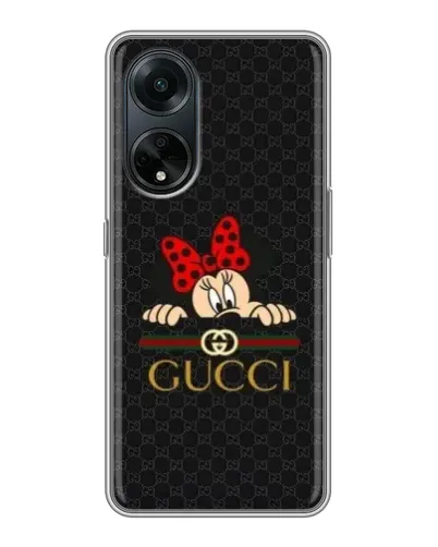 Чохол для OPPO A98 з картинкою «Мінні Маус Gucci — чорний»
