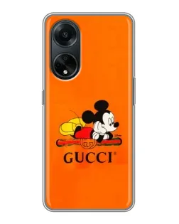 Чохол для OPPO A98 з картинкою «Міккі Маус Gucci — помаранч» Чохол для OPPO A98 з картинкою «Міккі Маус Gucci — помаранч»