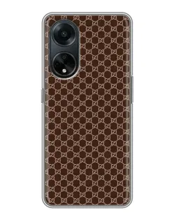 Чохол для OPPO A98 з картинкою «Gucci — шоколадна сітка» Чохол для OPPO A98 з картинкою «Gucci — шоколадна сітка»