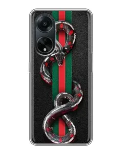 Чохол для OPPO A98 з картинкою «Gucci — змія на смузі» Чохол для OPPO A98 з картинкою «Gucci — змія на смузі»