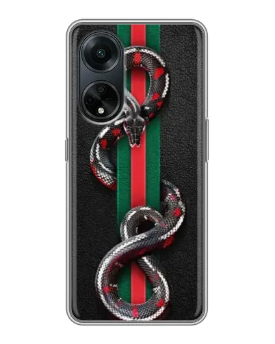 Чохол для OPPO A98 з картинкою «Gucci — змія на смузі» Чохол для OPPO A98 з картинкою «Gucci — змія на смузі»