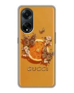 Чохол для OPPO A98 з картинкою «Gucci — золоті метелики» Чохол для OPPO A98 з картинкою «Gucci — золоті метелики»