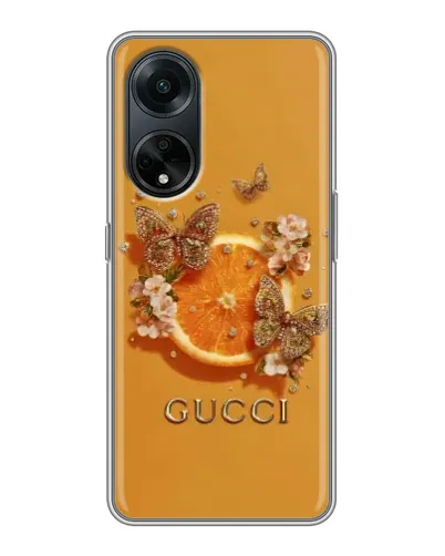 Чохол для OPPO A98 з картинкою «Gucci — золоті метелики» Чохол для OPPO A98 з картинкою «Gucci — золоті метелики»