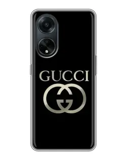 Чохол для OPPO A98 з картинкою «Gucci — золото на чорному» Чохол для OPPO A98 з картинкою «Gucci — золото на чорному»