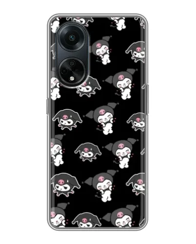 Чохол для OPPO A98 з картинкою «Чорний паттерн Kuromi» Чохол для OPPO A98 з картинкою «Чорний паттерн Kuromi»
