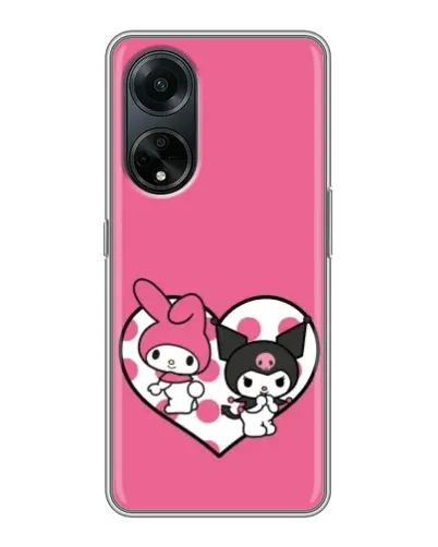 Чохол для OPPO A98 з картинкою «Kuromi та My Melody» Чохол для OPPO A98 з картинкою «Kuromi та My Melody»