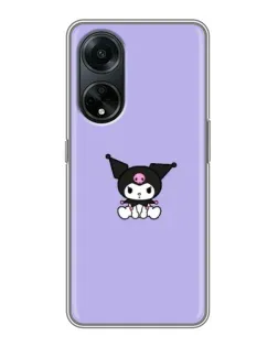 Чохол для OPPO A98 з картинкою «Kuromi — фіолетовий мінімалізм»