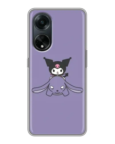Чохол для OPPO A98 з картинкою «Kuromi на ліловому фоні» Чохол для OPPO A98 з картинкою «Kuromi на ліловому фоні»