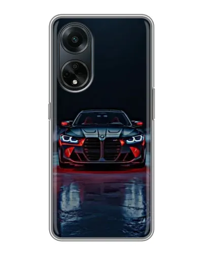 Чехол для OPPO A98 с картинкой «BMW на мокрой дороге»