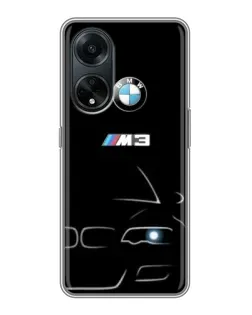 Чехол для OPPO A98 с картинкой «Минималистичный принт BMW M3»