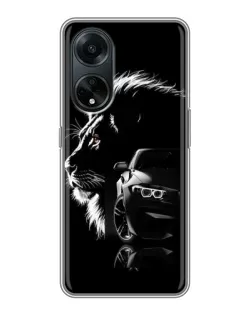 Чехол для OPPO A98 с картинкой «BMW и лев»