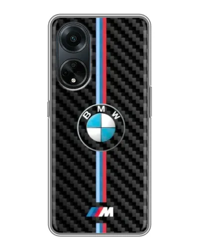 Чехол для OPPO A98 с картинкой «Эмблема BMW и карбон»