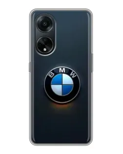 Чехол для OPPO A98 с картинкой «Логотип BMW — минимализм»