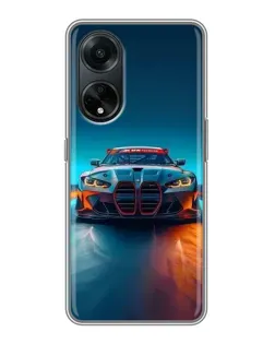 Чехол для OPPO A98 с картинкой «BMW — огни неона» Чехол для OPPO A98 с картинкой «BMW — огни неона»