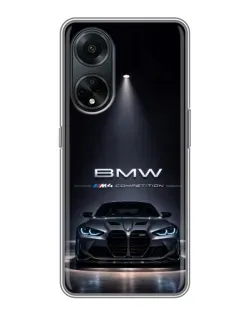 Чехол для OPPO A98 с картинкой «BMW сквозь ночной город» Чехол для OPPO A98 с картинкой «BMW сквозь ночной город»