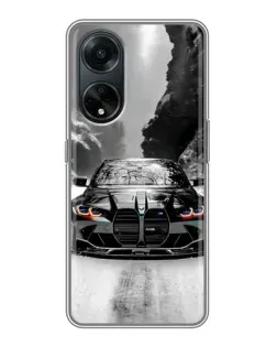 Чехол для OPPO A98 с картинкой «BMW — акварельный дрифт» Чехол для OPPO A98 с картинкой «BMW — акварельный дрифт»
