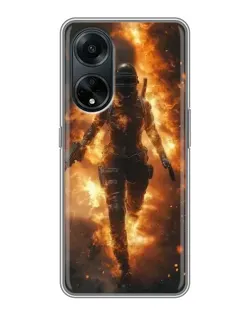 Чехол для OPPO A98 с картинкой «BMW — скорость в дожде»
