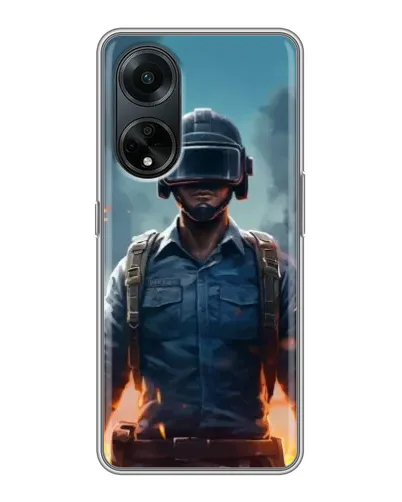 Чехол для OPPO A98 с картинкой «PUBG — реалистичный герой» Чехол для OPPO A98 с картинкой «PUBG — реалистичный герой»