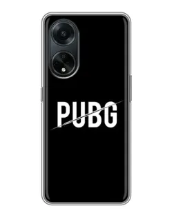 Чехол для OPPO A98 с картинкой «PUBG — белый логотип»