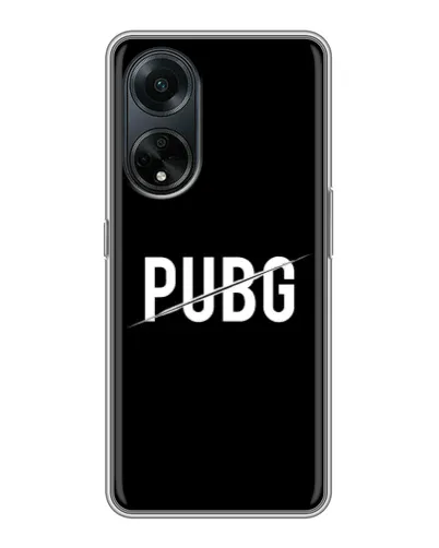 Чехол для OPPO A98 с картинкой «PUBG — белый логотип» Чехол для OPPO A98 с картинкой «PUBG — белый логотип»