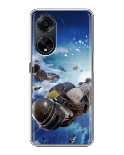 Чехол для OPPO A98 с картинкой «Десант PUBG — прыжок» Чехол для OPPO A98 с картинкой «Десант PUBG — прыжок»