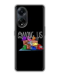 Чехол для OPPO A98 с картинкой «Логотип Among Us» Чехол для OPPO A98 с картинкой «Логотип Among Us»