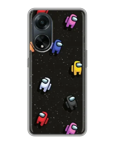 Чохол для OPPO A98 з картинкою «Космічний патерн Among Us»